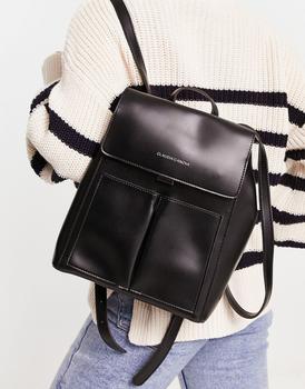 商品Claudia Canova | Claudia Canova two pocket flap over backpack in black,商家ASOS,价格¥223图片