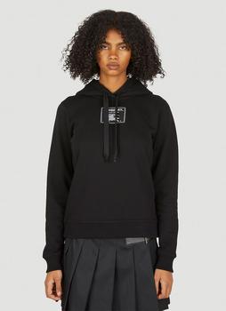 Burberry | Logo Patch Hooded Sweatshirt in Black商品图片,