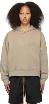 推荐Beige Half-Zip Hoodie商品