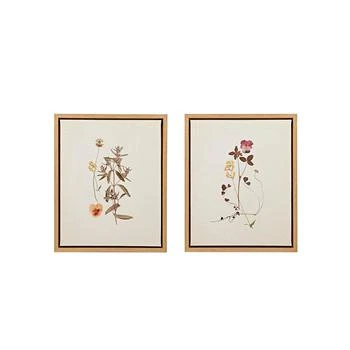 Martha Stewart | Martha Stewart French Herbarium Set Framed Linen Canvas 2-Pc Set,商家Macy's,价格¥1213