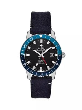 推荐Super Sea Wolf Stainless Steel & Leather Swiss Automatic Watch商品