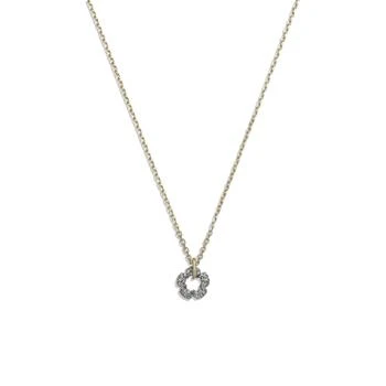 Coach | Signature Pave Tea Rose Pendant Necklace 