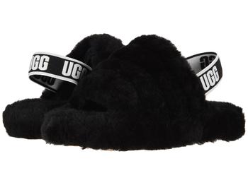 ugg凉鞋, UGG | 儿童款豹纹羊毛皮拖鞋 (小童/大童)商品图片 6.5折起