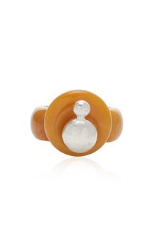 商品MOUNSER | Mounser - Lunation Topaz; Jade Ring - Yellow - US 7.5 - Moda Operandi - Gifts For Her,商家Moda Operandi,价格¥1142图片