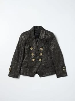 Balmain | Balmain metal-effect wool blend blazer,商家GIGLIO.COM,价格¥3818