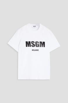 商品MSGM | Printed cotton-jersey T-shirt,商家THE OUTNET US,价格¥489图片