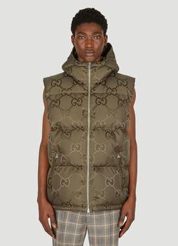 Gucci | GG Hooded Sleeveless Jacket in Khaki商品图片,