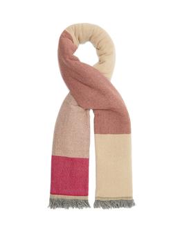 推荐Fringed geometric-pattern wool scarf商品