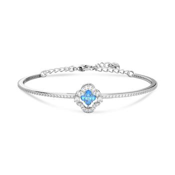 Swarovski | Silver-Tone Crystal Sparkling Dance Bangle Bracelet商品图片,7折