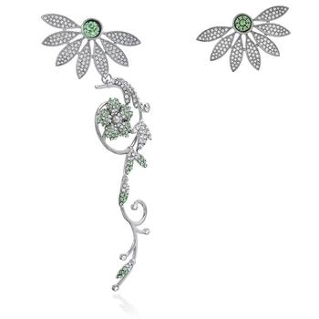 Burberry | Crystal Half-daisy Drop Earring And Stud Set In Peridot Green商品图片,2.6折, 满$275减$25, 满减