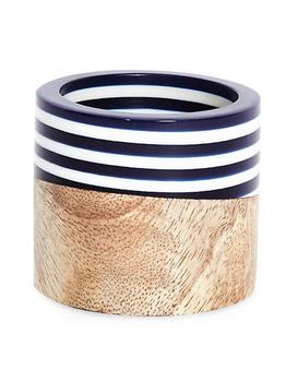 商品Von Gern Home | Wood & Stripes Napkin Rings, Set of 4,商家Saks Fifth Avenue,价格¥573图片