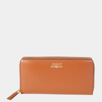 推荐Gucci Brown Smooth Calfskin Zip-Around Wallet商品