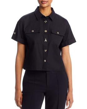 Karl Lagerfeld Paris | Cotton Mixed Button Utility Shirt商品图片,7折, $4000以内享9折