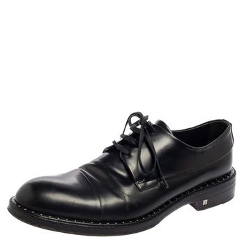 推荐Louis Vuitton Black Leather Lace Up Derby Size 42商品