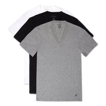 Nautica | Nautica Mens V-Neck T-Shirts, 3-Pack商品图片,4折