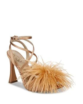 Sam Edelman | Women's Layton Embellished Pom Pom Ankle Strap High Heel Sandals 6.0折起×额外7折, 额外七折