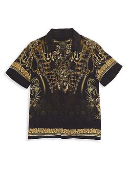 商品Camilla | Little Boy's & Boy's Baroque Print Short-Sleeve Shirt,商家Saks Fifth Avenue,价格¥1067图片