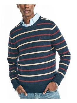 Nautica | Mens Striped Ribbed Trim Crewneck Sweater 4.5折