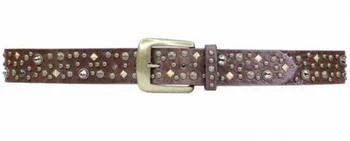 Streets Ahead | Brass Studded Leather Belt In Brown,商家Premium Outlets,价格¥1151