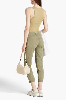 FRAME | Cotton-blend twill tapered pants商品图片,5折