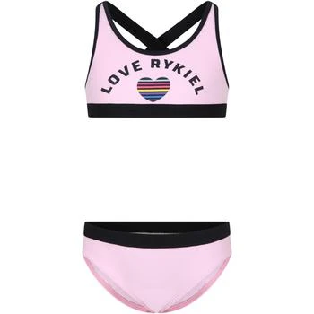 Rykiel Enfant | Pink Bikini For Girl With Logo And Heart,商家Italist,价格¥686