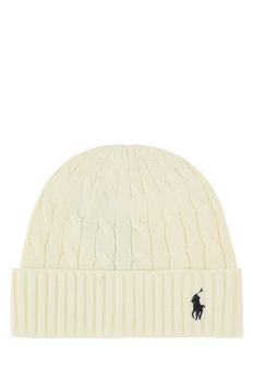 拉夫劳伦帽子是什么牌子, Ralph Lauren | Ivory cotton beanie hat White Polo Ralph Lauren Donna商品图片 