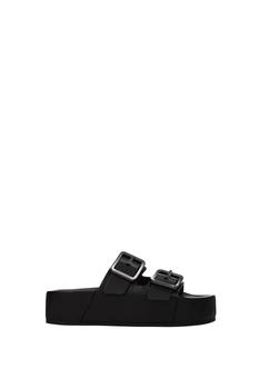巴黎世家鞋多少钱, Balenciaga | Slippers and clogs Leather Black商品图片 6.5折