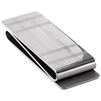 万宝龙包是什么牌子, MontBlanc | Sartorial Stainless Steel Check Pattern Essential Money Clip商品图片 4.8折