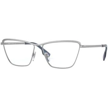 Burberry | Burberry Women's Eyeglasses - Gunmetal Metal Cat Eye Frame | BURBERRY 0BE1343 1003 5折×额外9折x额外9.5折, 独家减免邮费, 额外九折, 额外九五折