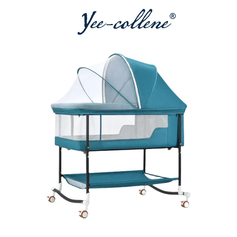 YeeCollene | 易可邻婴儿床新生宝宝摇篮床移动便携式儿童睡篮床欧式折叠婴儿床多功能,商家Yee Collene,价格¥586