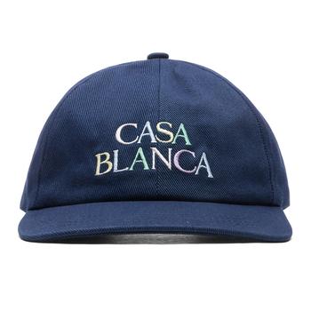 推荐Casablanca Stacked Logo Embroidered Cap - Navy商品