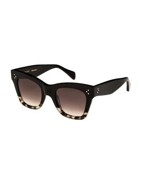 celine墨镜真假, Celine | Two-Tone Gradient Cat-Eye Sunglasses, Black商品图片 
