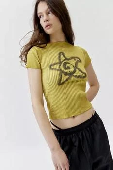 Urban Outfitters | Star Washed Out Boatneck Baby Tee 额外9.3折, 额外九三折