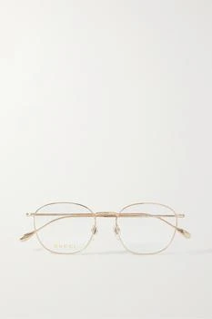 推荐金色金属圆框光学眼镜商品