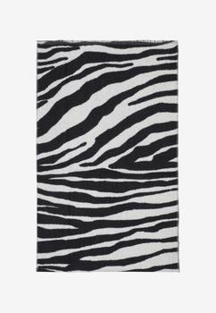 推荐Zebra-Print Fringed Scarf商品