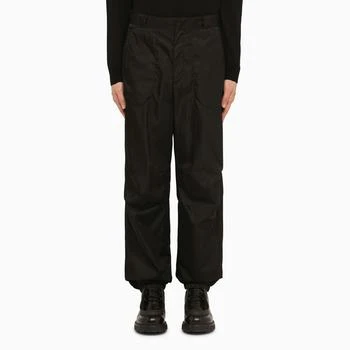 推荐Black Re-Nylon trousers with logo triangle商品