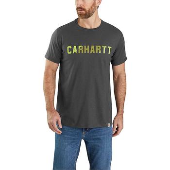 推荐Carhartt Men's Force Relaxed Fit Midweight SS Block Logo Graphic T-Shirt商品