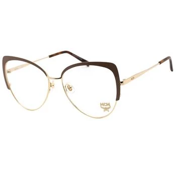 MCM | MCM Women's Eyeglasses - Clear Demo Lens Shiny Gold/Nude Cat Eye Frame | MCM2128 737 2.1折×额外9折x额外9折, 额外九折