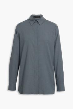 推荐Oversized linen-blend shirt商品