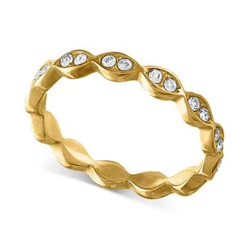 OMA THE LABEL | Bølger 18k Gold Plated Pavé Cubic Zirconia Band Ring,商家Macy's,价格¥640