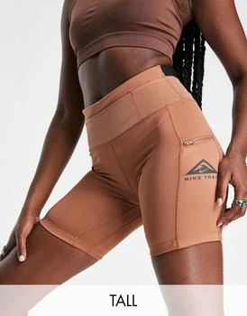NIKE | Nike Running Trail epic luxe booty legging shorts in beige,商家ASOS,价格¥200