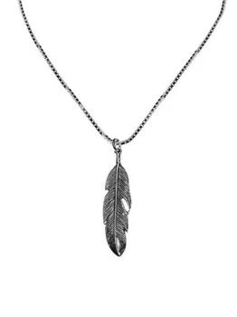 推荐Dell Arte Holy Feather Sterling Silver Pendant Necklace商品