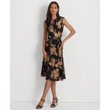 Ralph Lauren | Women's Floral Bubble Crepe Cap-Sleeve Dress 