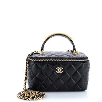 [二手商品] Chanel | CC Top Handle Vanity Case with Chain Quilted Lambskin with Metal Small,商家Premium Outlets,价格¥28998