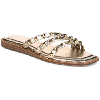 美国sam edelman拖鞋, Sam Edelman | Circus by Sam Edelman Womens Verity Faux Leather Embellished Slide Sandals商品图片 4.2折