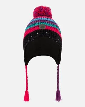 Deux par Deux | Peruvian Knit Winter Hat Black & Fuchsia,商家Premium Outlets,价格¥197