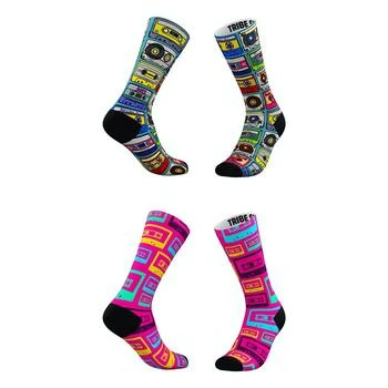 Tribe Socks | Men's and Women's Cassette Tape Socks, Set of 2,商家Macy's,价格¥188