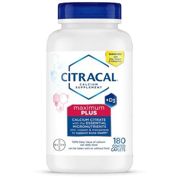 Citracal | Maximum Plus Calcium Citrate With Vitamin D3 Caplets,商家Walgreens,价格¥148