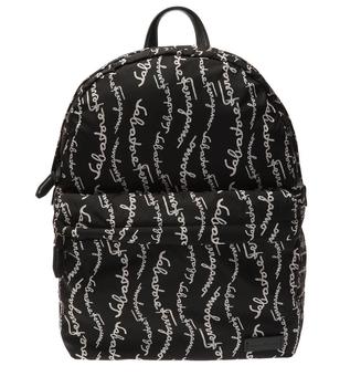 推荐Salvatore Ferragamo Mens Nylon Backpack In Black/White商品