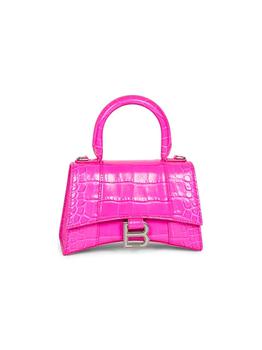 巴黎世家沙漏包真假, Balenciaga | XS Hourglass Croc-Embossed Leather Top Handle Bag商品图片 